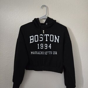 Forever 21 Black Hoodie with Zipper